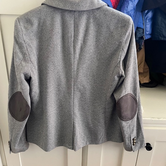 LOFT Herringbone Knit Blazer - Grey - size 4 - Picture 3 of 4